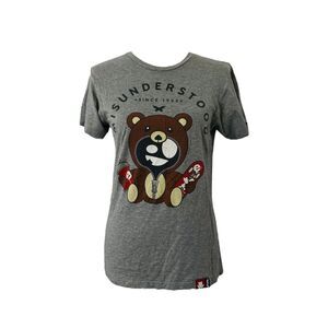 Entreels Misunderstood Women's Shirt Grey Teddy Bear Crewneck Size Small